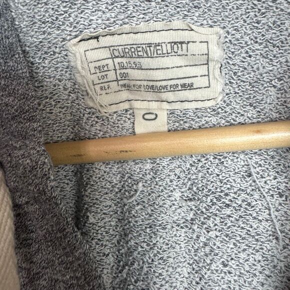 Current Elliott the cropped sleeve sweatshirt heather with stripe size 0 - Picture 4 of 6